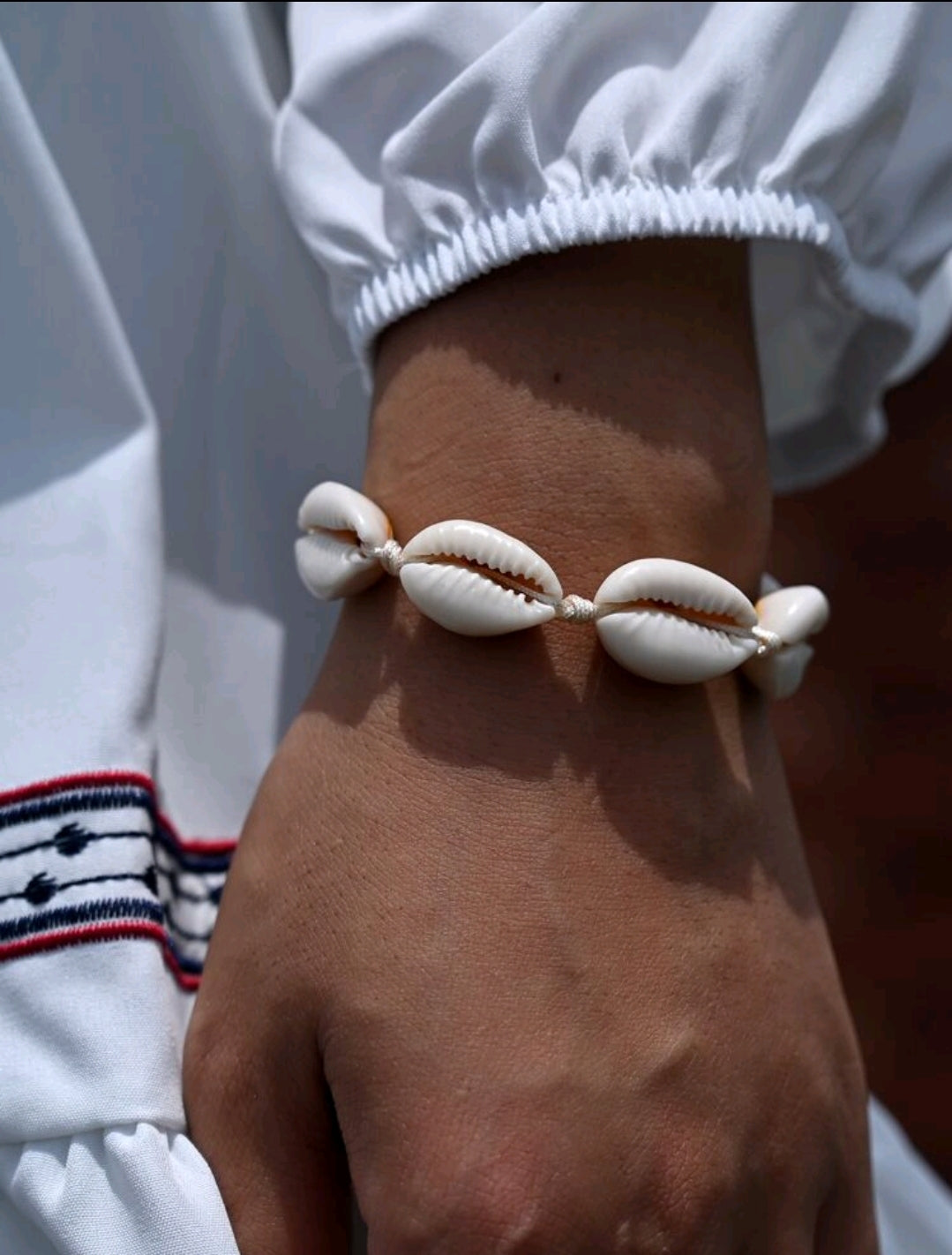 Juego de collar y pulsera bohemio concha de caracoles