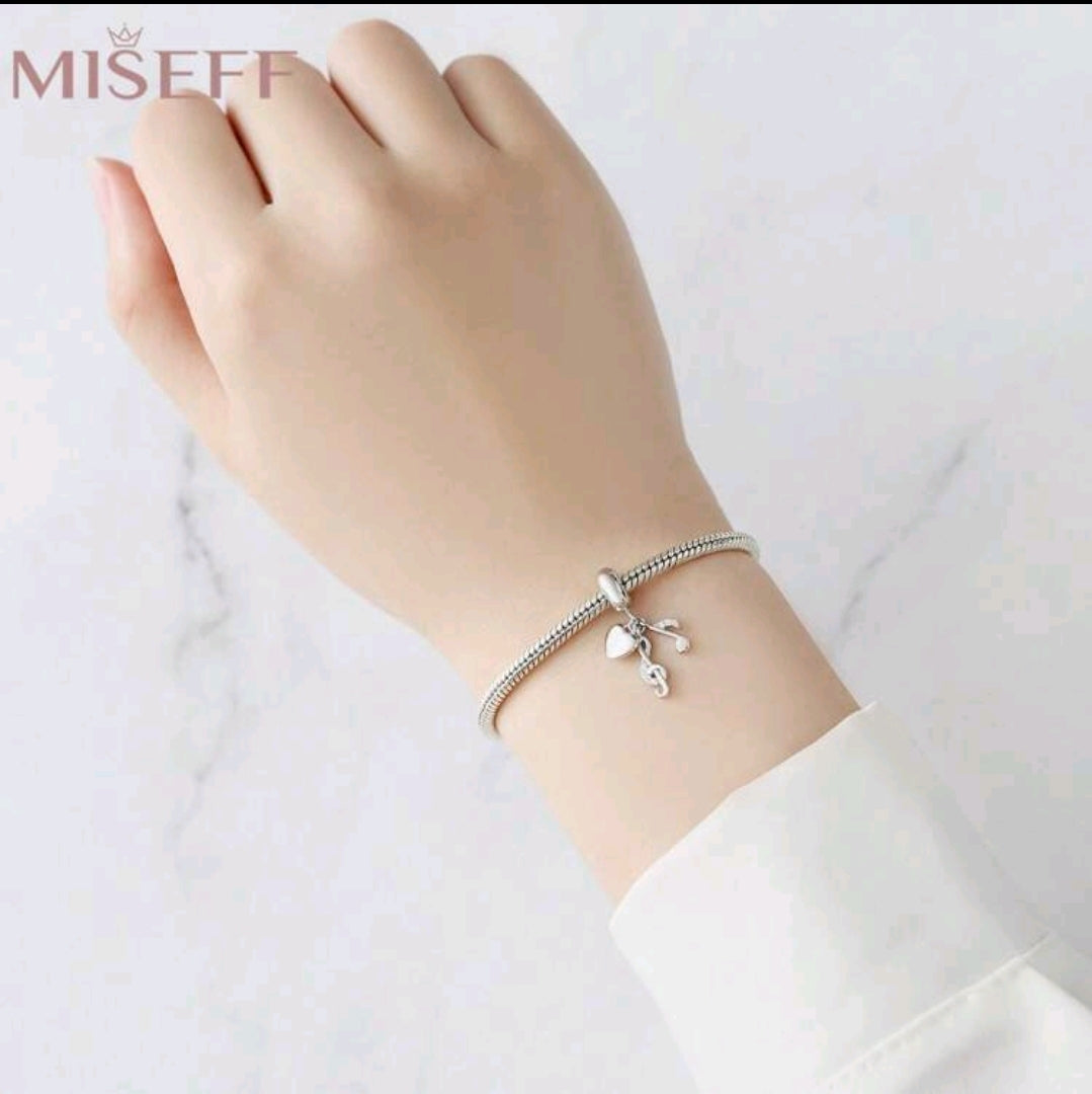 Charm Plata Esterlina 925 diseño musical