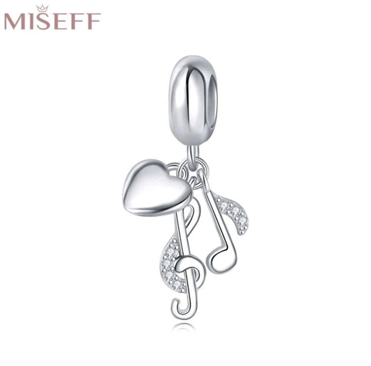 Charm Plata Esterlina 925 diseño musical