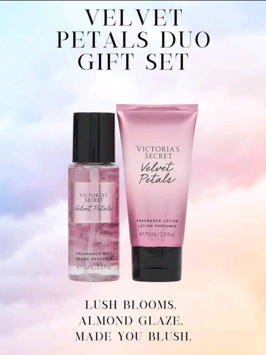 Set de Splash y Crema Velvet Petals Victoria Secret tamaño minie Original