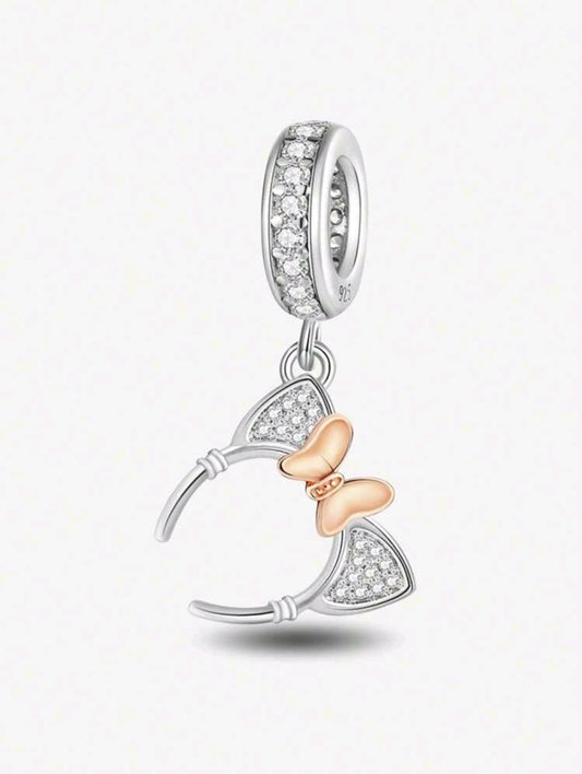 Charm Plata de ley 925 diadema orejas de minnie mouse