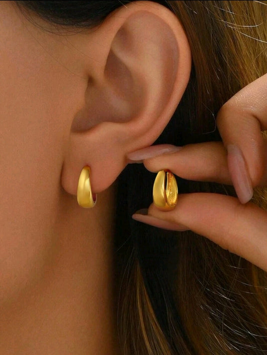 Pendientes dorados Plata esterlina 925