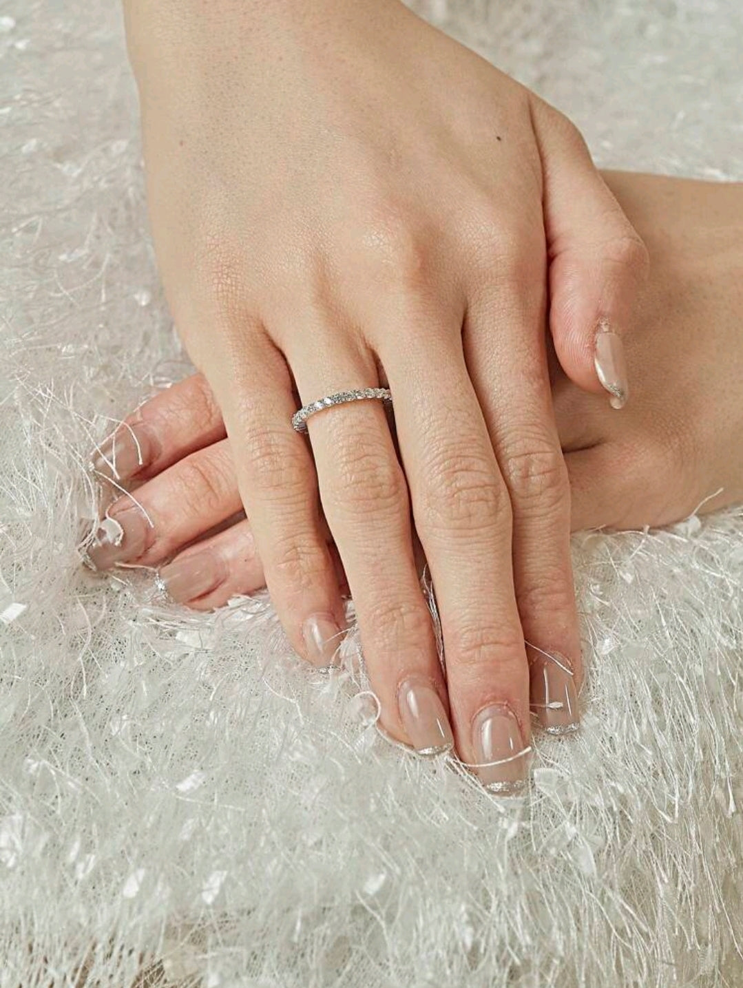 Anillo Plata de ley 925 con micro diamantes (Size 8)