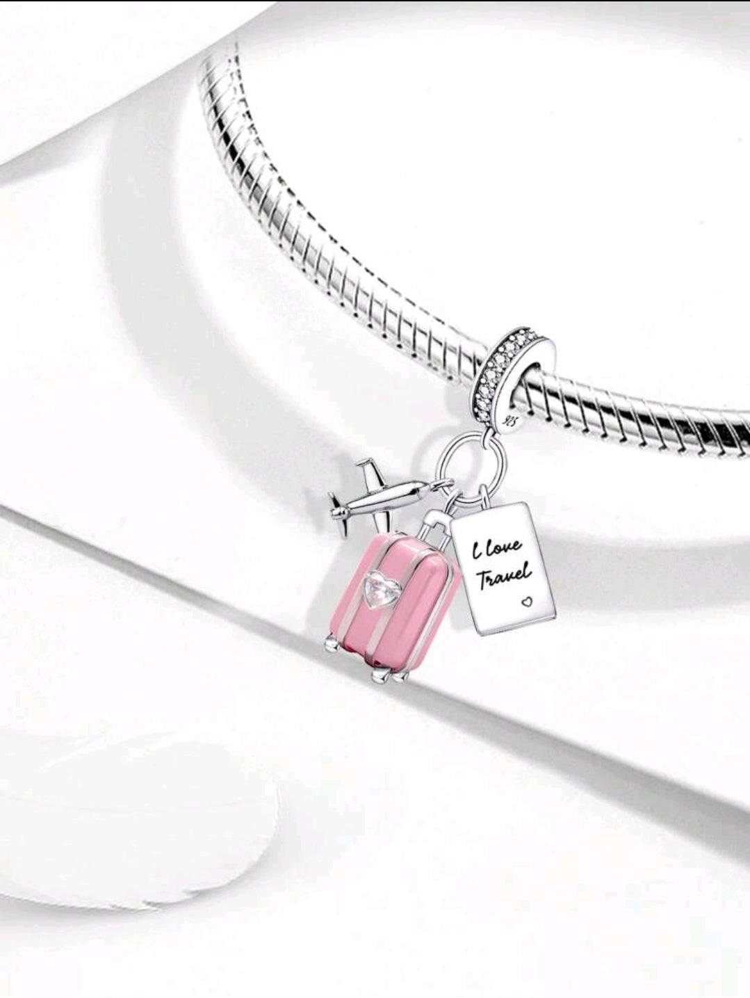 Charm Plata 925 diseño viajero