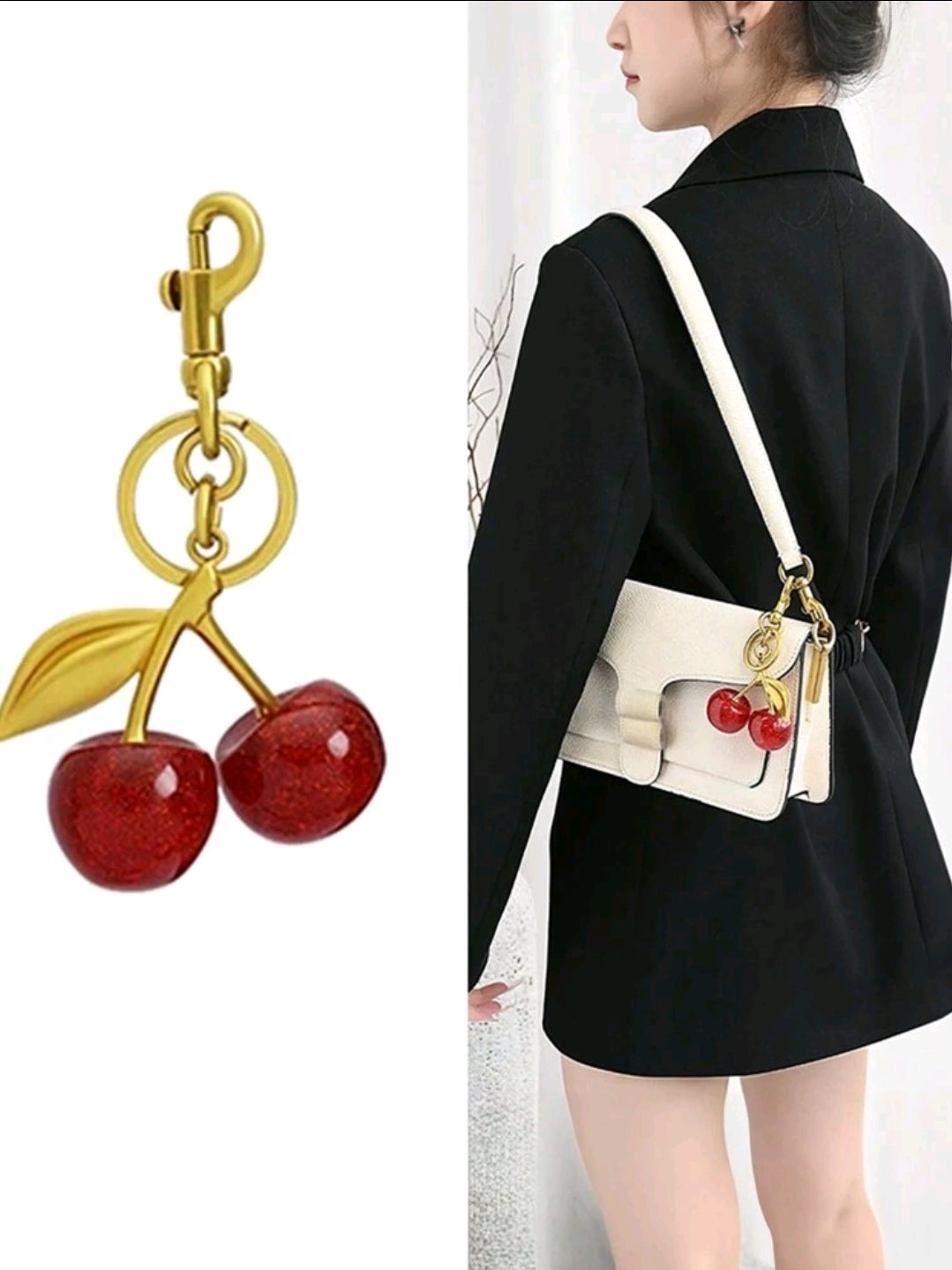 Colgante diseño de cerezas 🍒