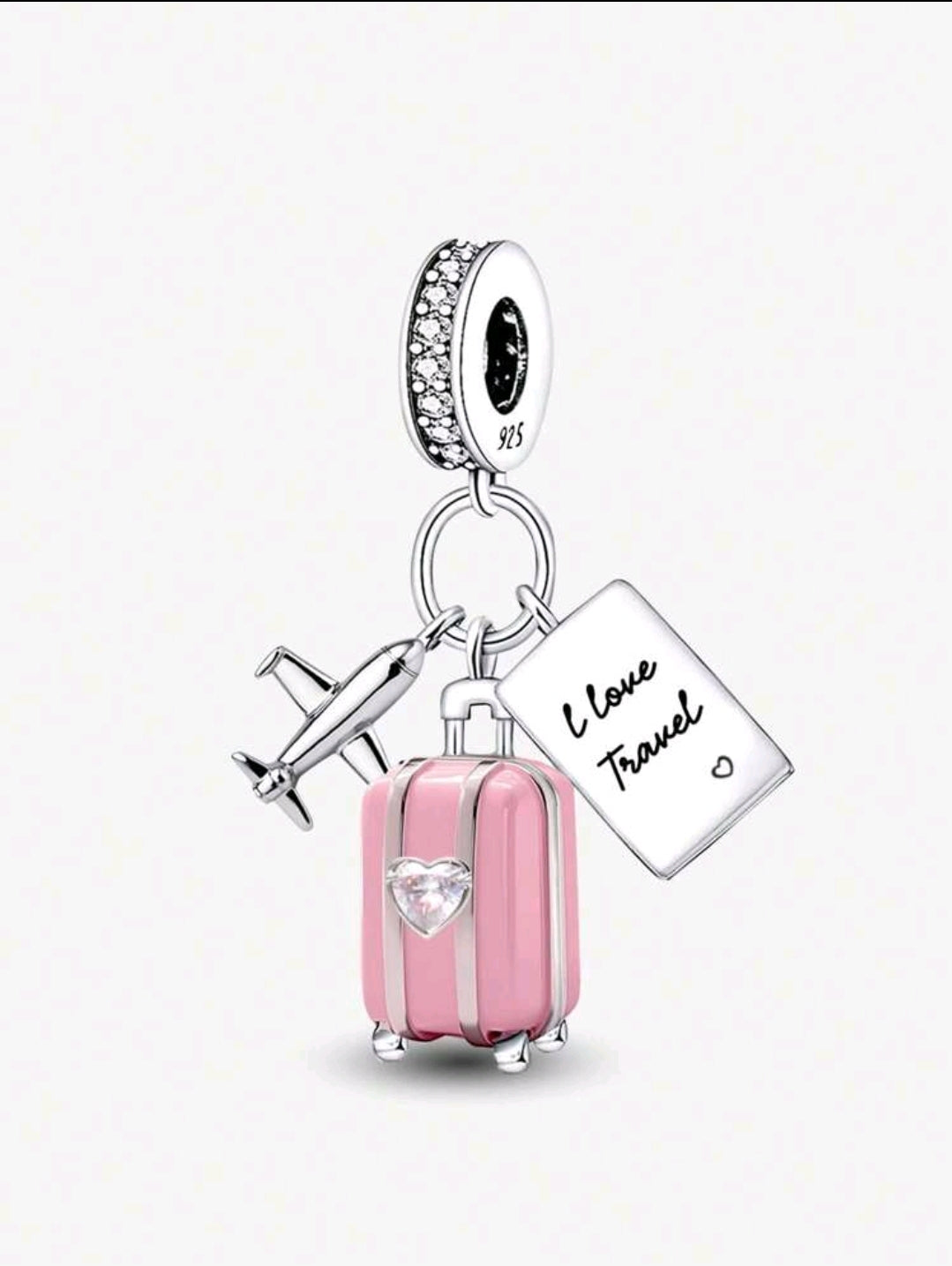 Charm Plata 925 diseño viajero