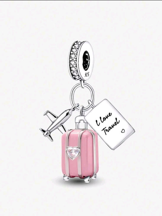 Charm Plata 925 diseño viajero
