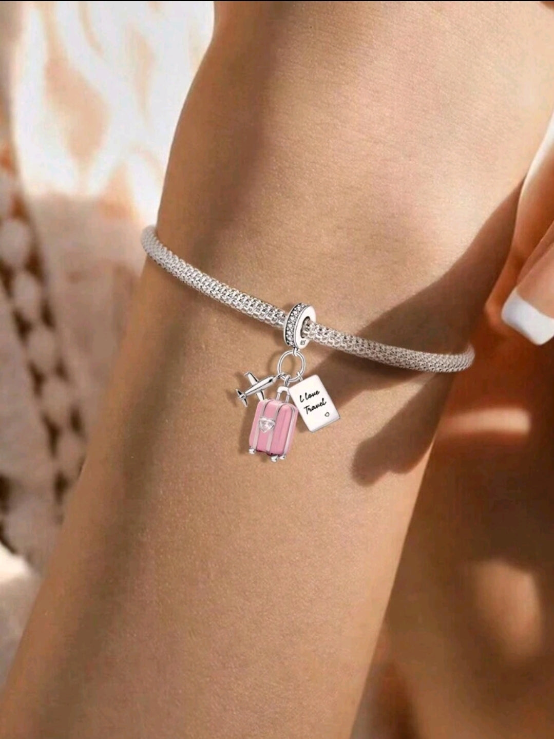Charm Plata 925 diseño viajero